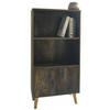 Boekenkast wandkast Stoer industrieel vintage design 120 cm hoog