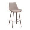 Bronx71 Scandinavische barkruk Maud gerecyclede stof taupe 74 cm.