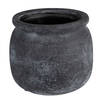 HAES DECO - Bloempot Ø 20x15 cm Grijs Keramiek Rond Bloempot binnen Plantenpot Plant pot