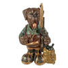 Clayre & Eef Beeld Hond 20x13x32 cm Bruin Groen Polyresin Bruin