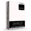 Zavelo Double Jersey Hoeslaken Creme-1-persoons (90x200 cm)