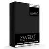 Zavelo Double Jersey Hoeslaken Zwart-1-persoons (90x200 cm)