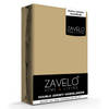 Zavelo Double Jersey Hoeslaken Taupe-Lits-jumeaux (200x220 cm)