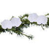 4x stuks decoratie bloemen rozen wit op clip 9 cm - Kunstbloemen