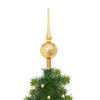 Kerst piek van glas goud met sneeuwvlok H28 cm - kerstboompieken