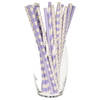 100 stuks drinkrietjes van papier - lila / paars - 20 cm - Drinkrietjes