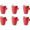 Maastricht Porselein Beker Bart Colour Cafe 23 cl Rood Porselein 6 stuks