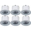 LED Veranda Spot Verlichting 6 Pack - Velvalux - 1W - Natuurlijk Wit 4000K - Inbouw - Rond - Mat Wit - Aluminium - Ø31mm