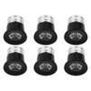 LED Veranda Spot Verlichting 6 Pack - Velvalux - 3W - Warm Wit 3000K - Inbouw - Rond - Mat Zwart - Aluminium - Ø31mm