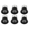 LED Veranda Spot Verlichting 6 Pack - Velvalux - 3W - Warm Wit 3000K - Inbouw - Dimbaar - Rond - Mat Zwart - Aluminium -