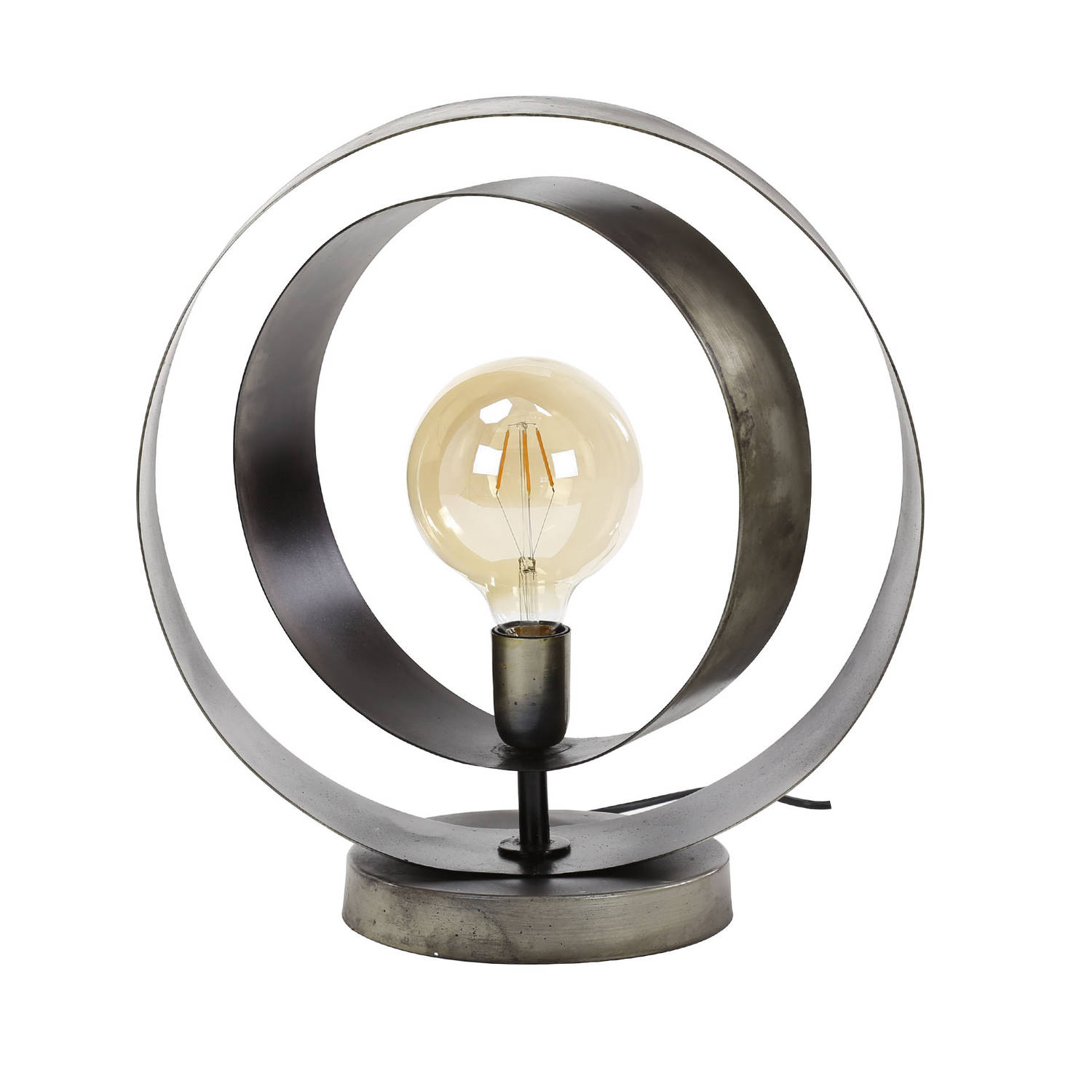 Giga Meubel Gm Tafellamp Metaal - 18x40x43cm - Zilver - Lamp Rotar