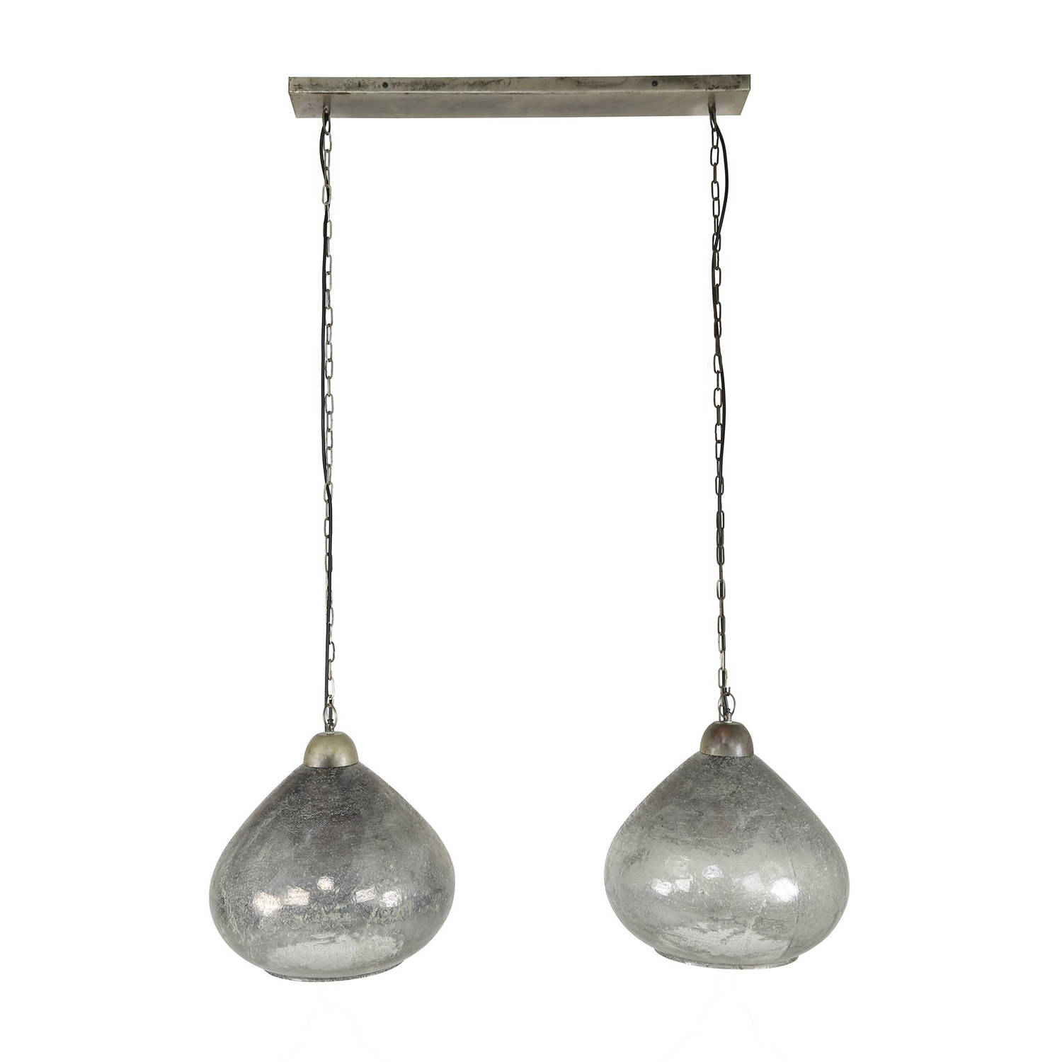 Giga Meubel Gm Hanglamp Glas - 2-lichts - 40x105x150cm - Lamp Bell Clearstone
