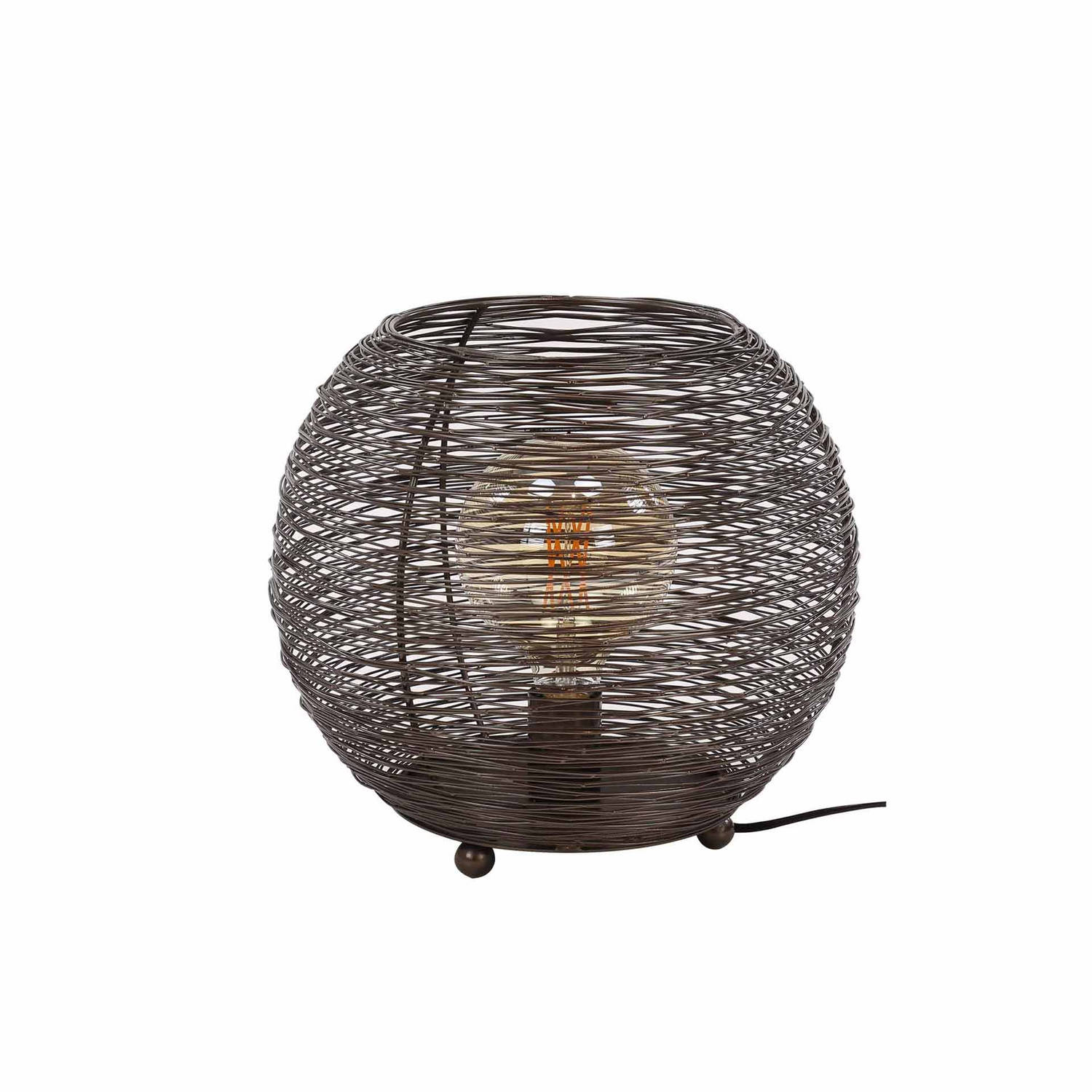 Giga Meubel Gm Tafellamp 30cm - Zwart Nikkel - Metaal - Lamp Web