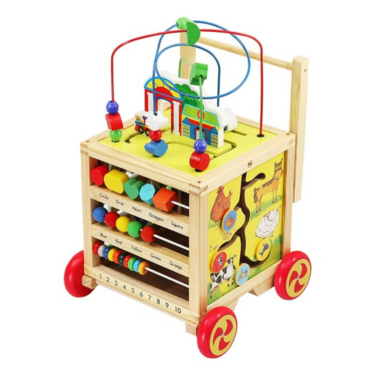 Houten Loopwagen Geschikt Voor 12 Maanden Looptrainer Leerzaam Houten Babyspeelgoed