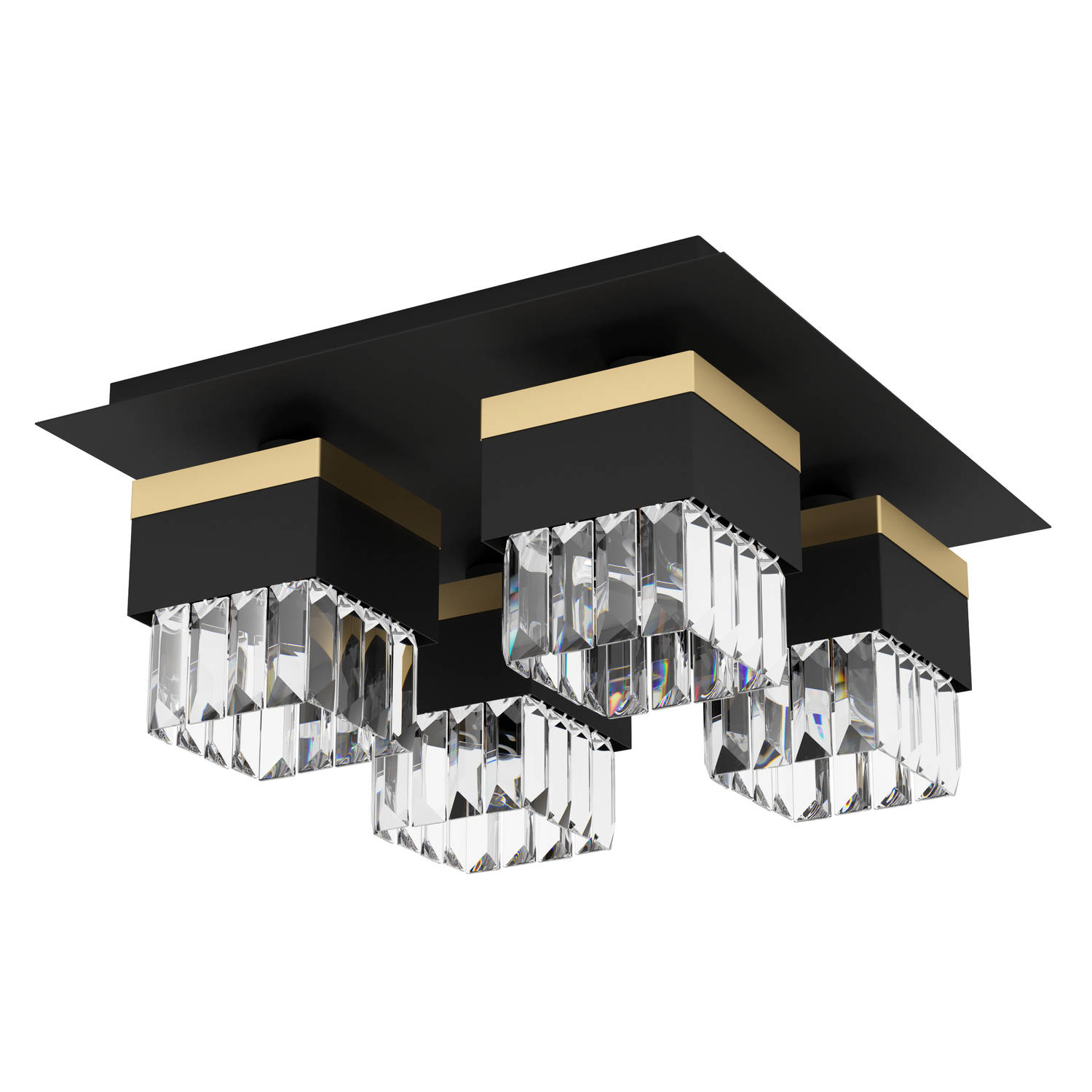 Eglo Design plafondlamp Barrancas zwart met goud 900302