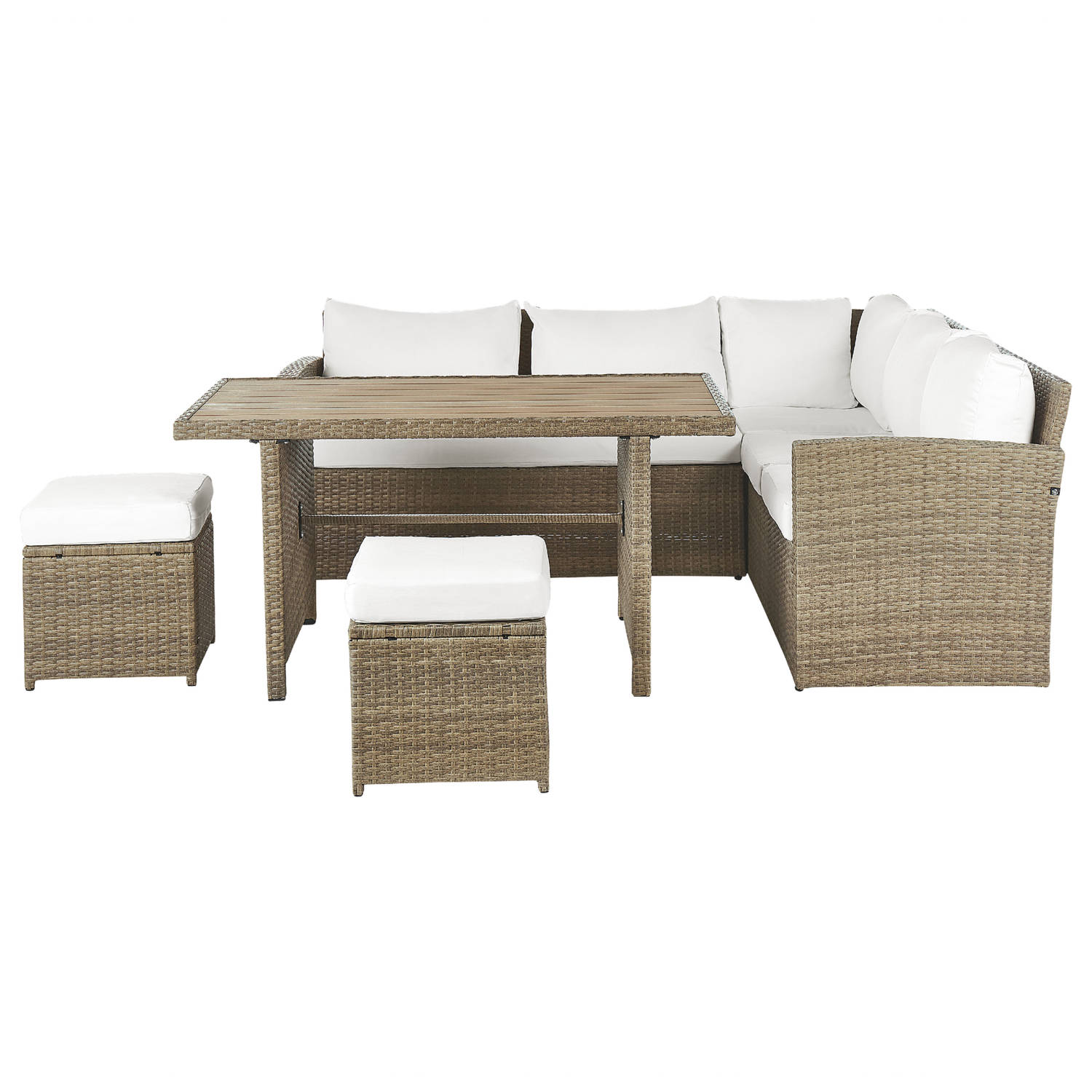 Beliani BARDI Sofa set met tafel 201x177x74