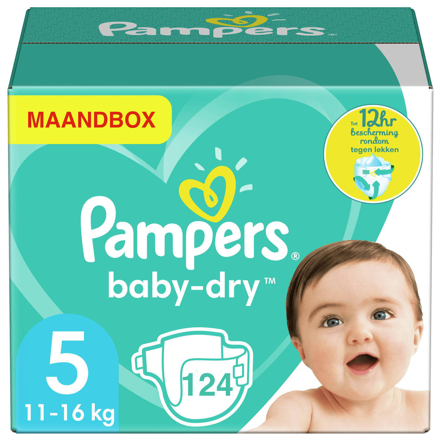 Wegenbouwproces Roestig Stoutmoedig Pampers - Baby Dry - Maat 5 - Maandbox - 124 luiers | Blokker