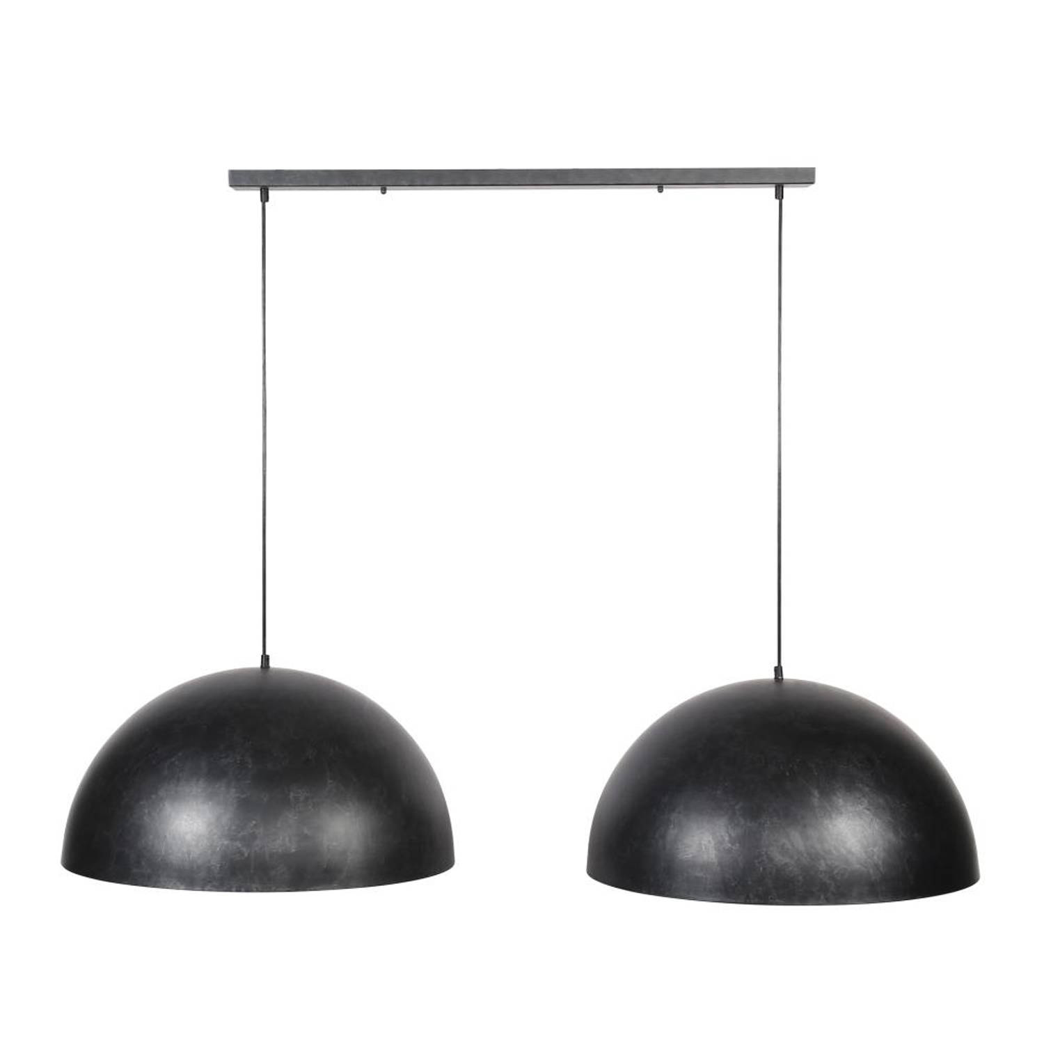 Giga Meubel Gm Hanglamp 2-lichts Charcoal - Metaal - Ø60cm - Lamp Dome