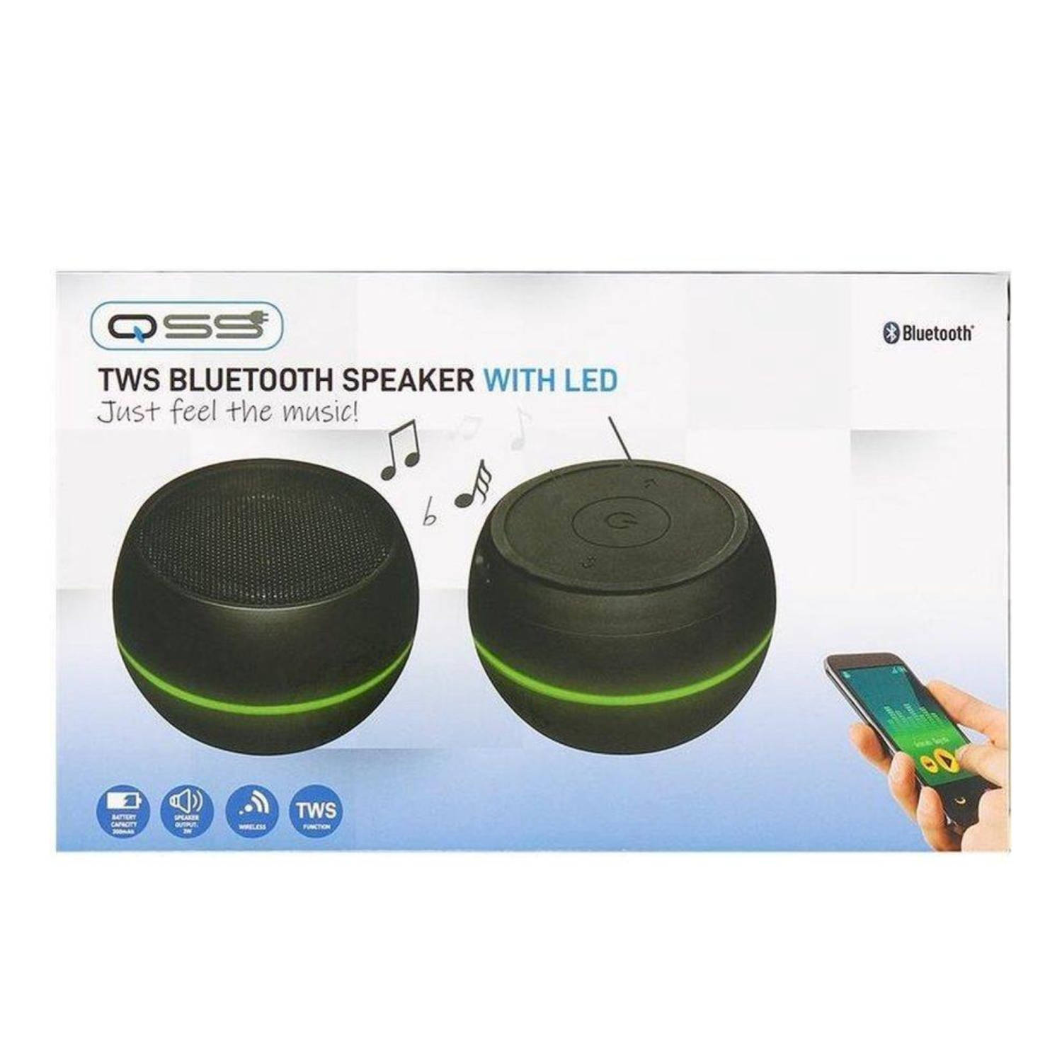 QSS bluetooth speakers met ledlicht