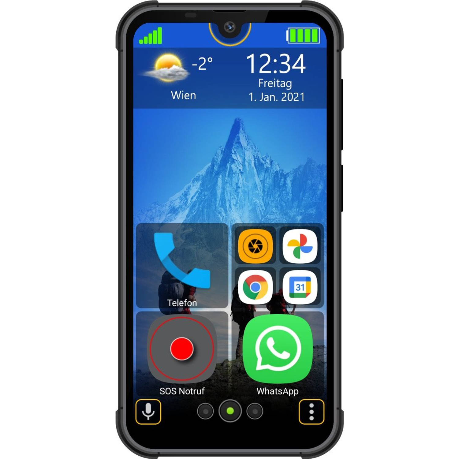 Bea-fon Mx1s Simlock Vrije Robuuste Senioren Smart Telefoon Android 10 Eenvoudig Menu Touchscreen 5,71”- 14 Cm W