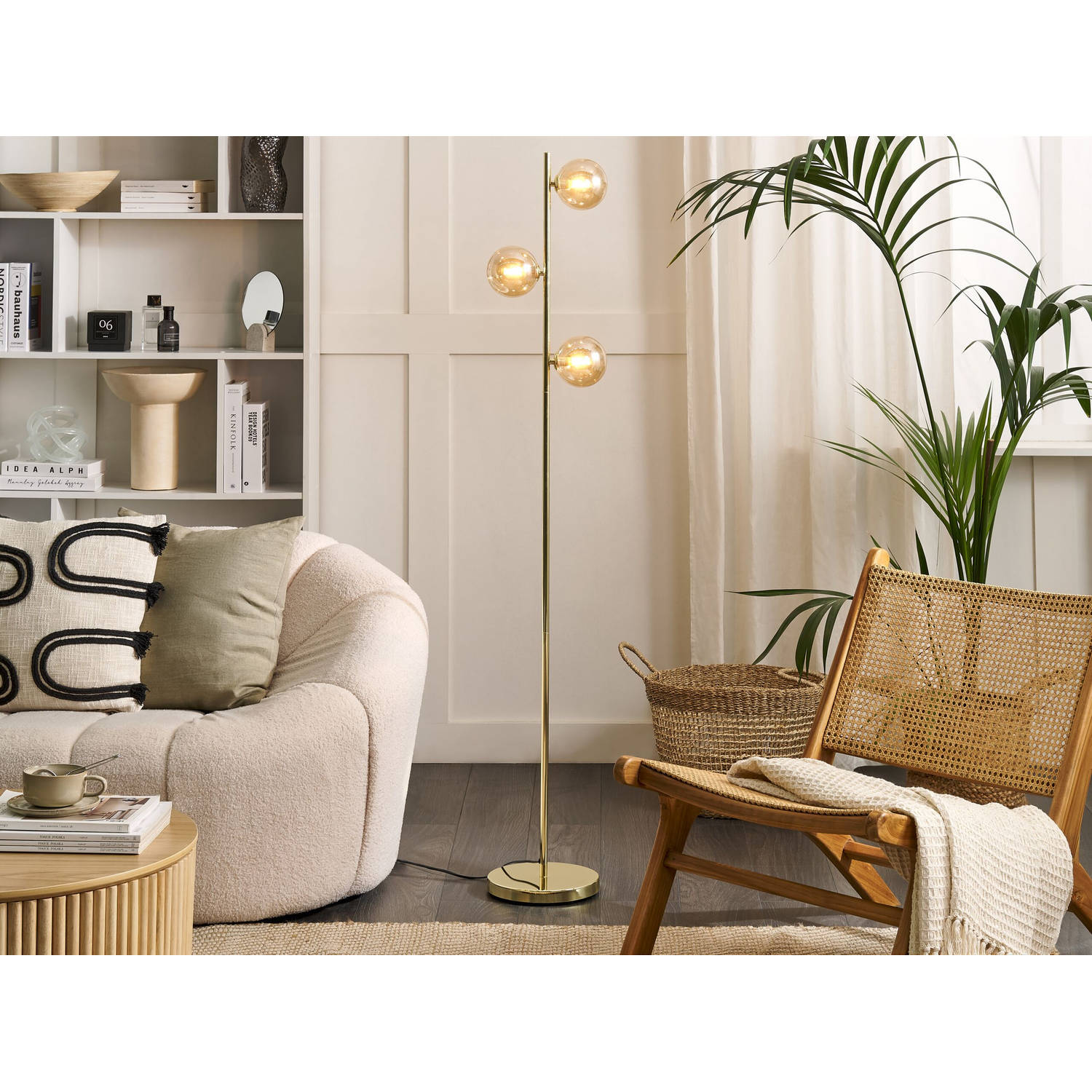 Verhoog jezelf sofa kruis Beliani RAMIS - Staande lamp-Goud-Staal | Blokker