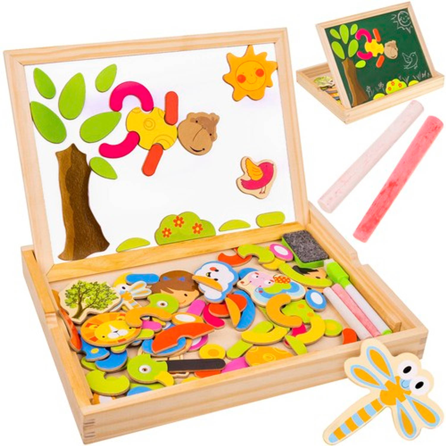 Magnetische houten puzzel voor kinderen