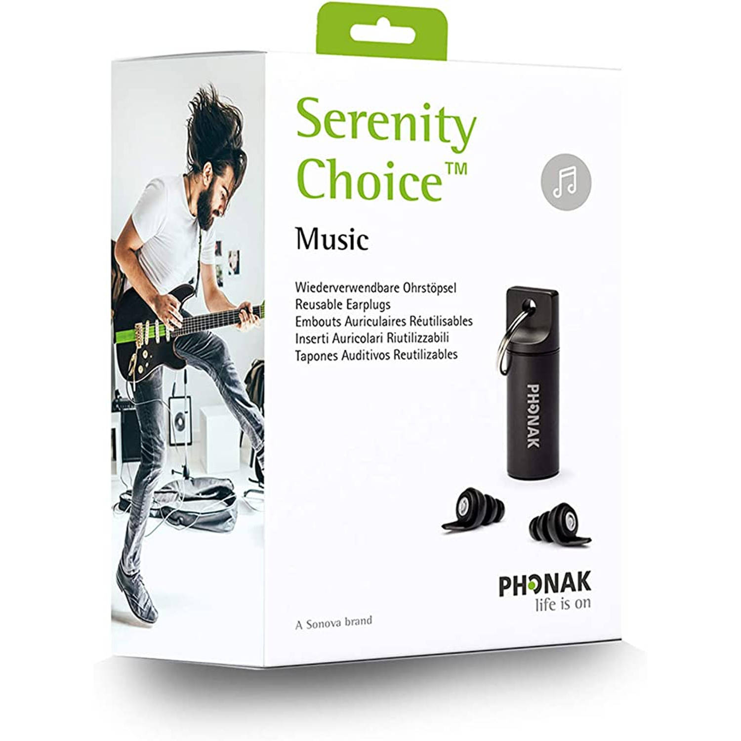 Phonak Serenity Choice Music Gehoorbescherming oordopjes SNR 10 dB Grijs filter Muziek oordop
