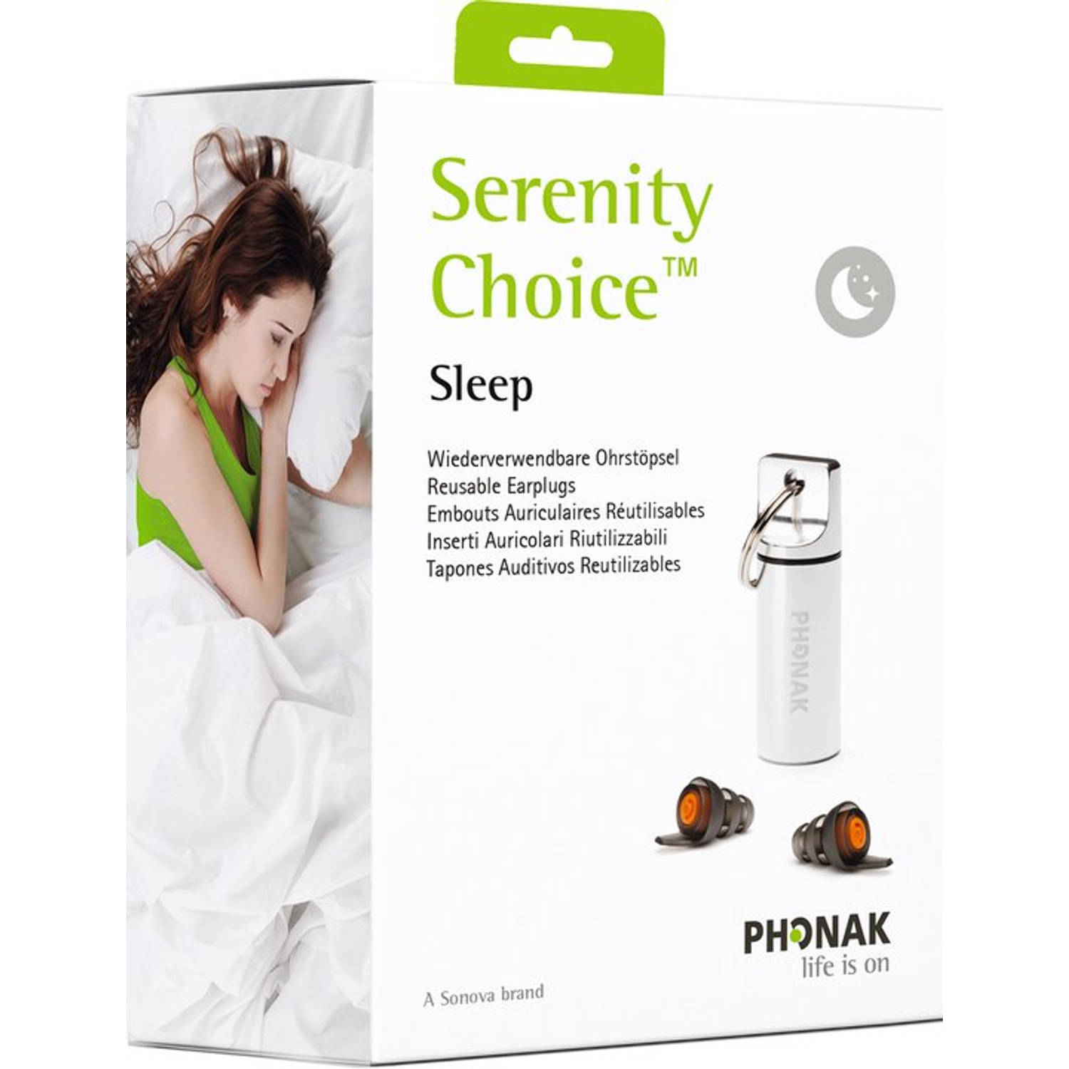 Phonak Serenity Choice Sleep Gehoorbescherming oordopjes SNR 16 dB Oranje filter Slaap oordop