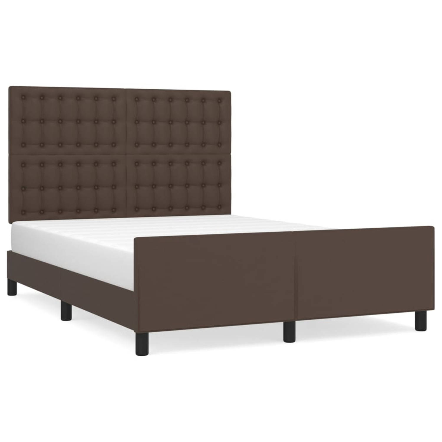 vidaXL-Bedframe-met-hoofdbord-kunstleer-bruin-140x200-cm