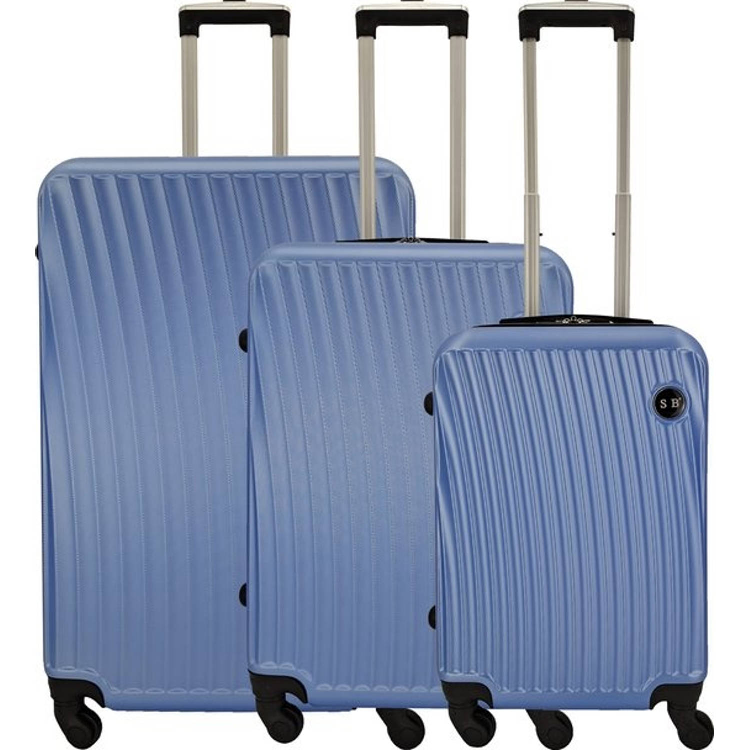 Sb Travelbags 3 Delige Kofferset - Lichtblauw