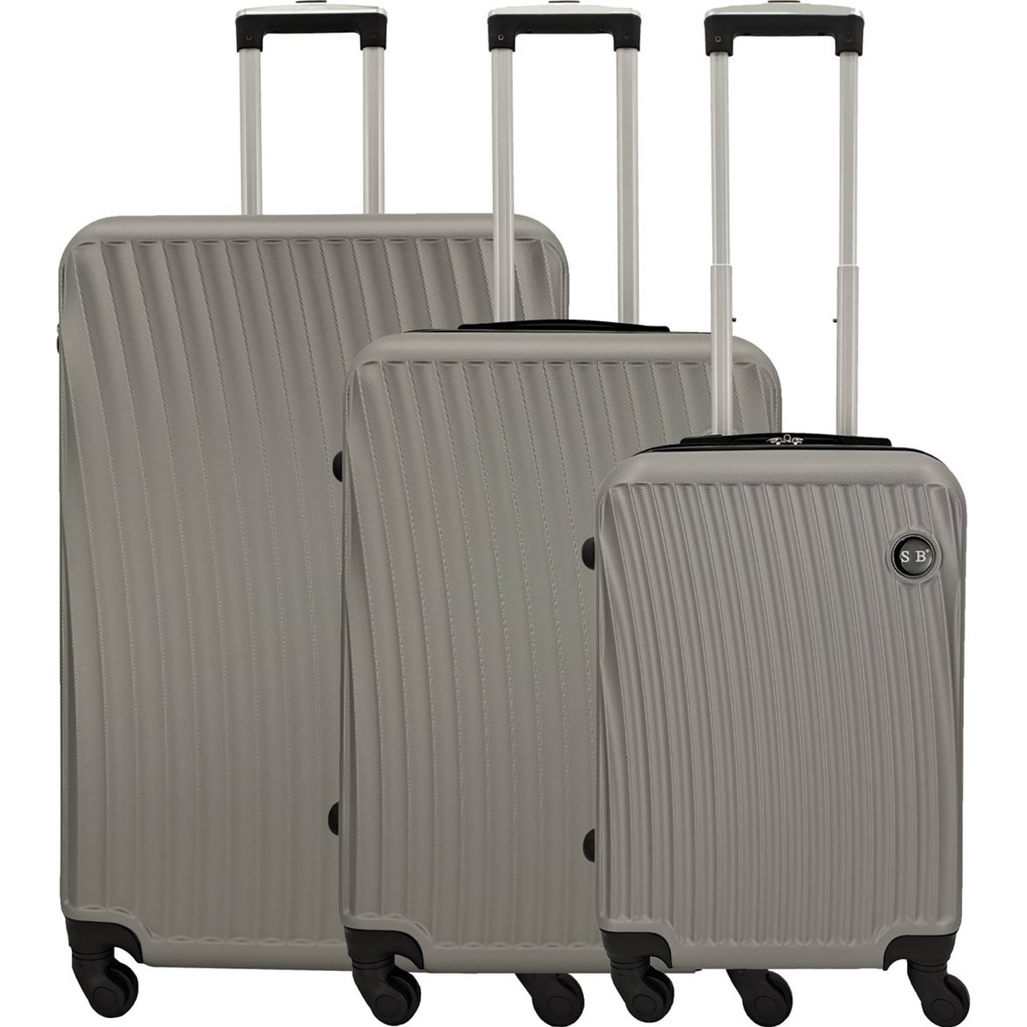 Sb Travelbags 3 Delige Kofferset - Lichtgrijs