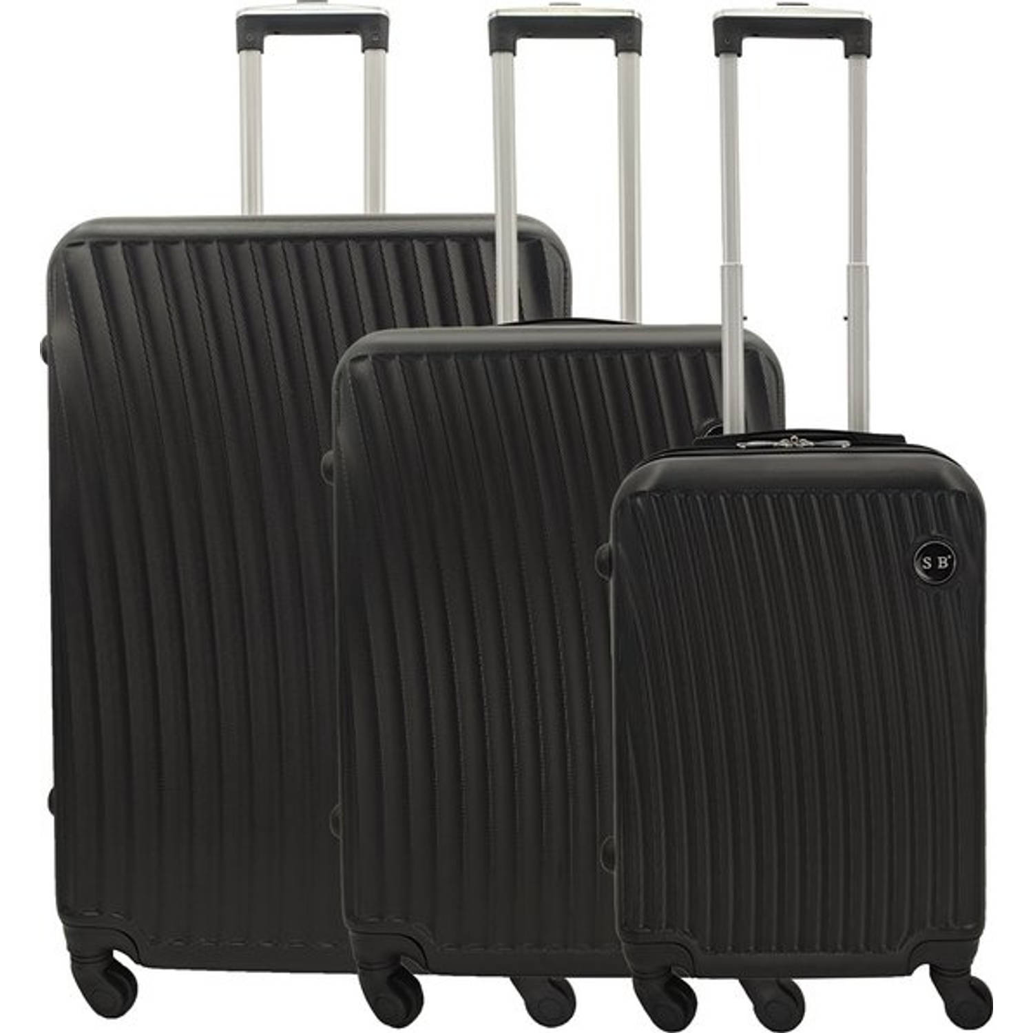 Sb Travelbags 3 Delige Kofferset - Zwart