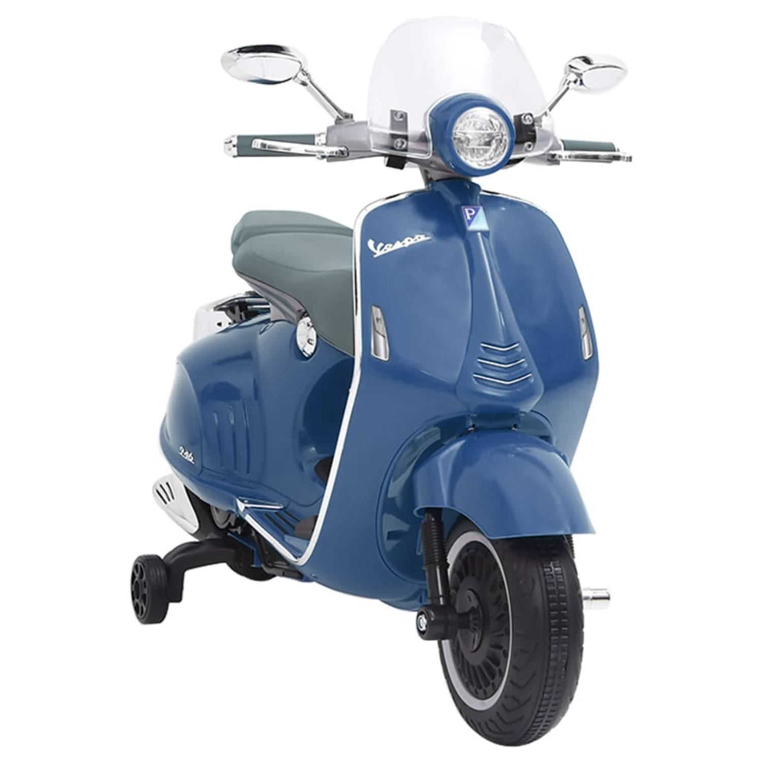 The Living Store Elektrische Speelgoedmotor Vespa - Kinderen 3-6 jaar - Milieuvriendelijke Motor - 30 W - 2-3 km/u -