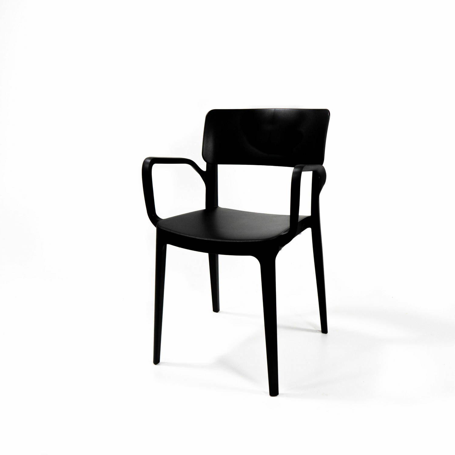 Essentials Wing fauteuil zwart - set van 6 - stapelstoel Plastic - 5092