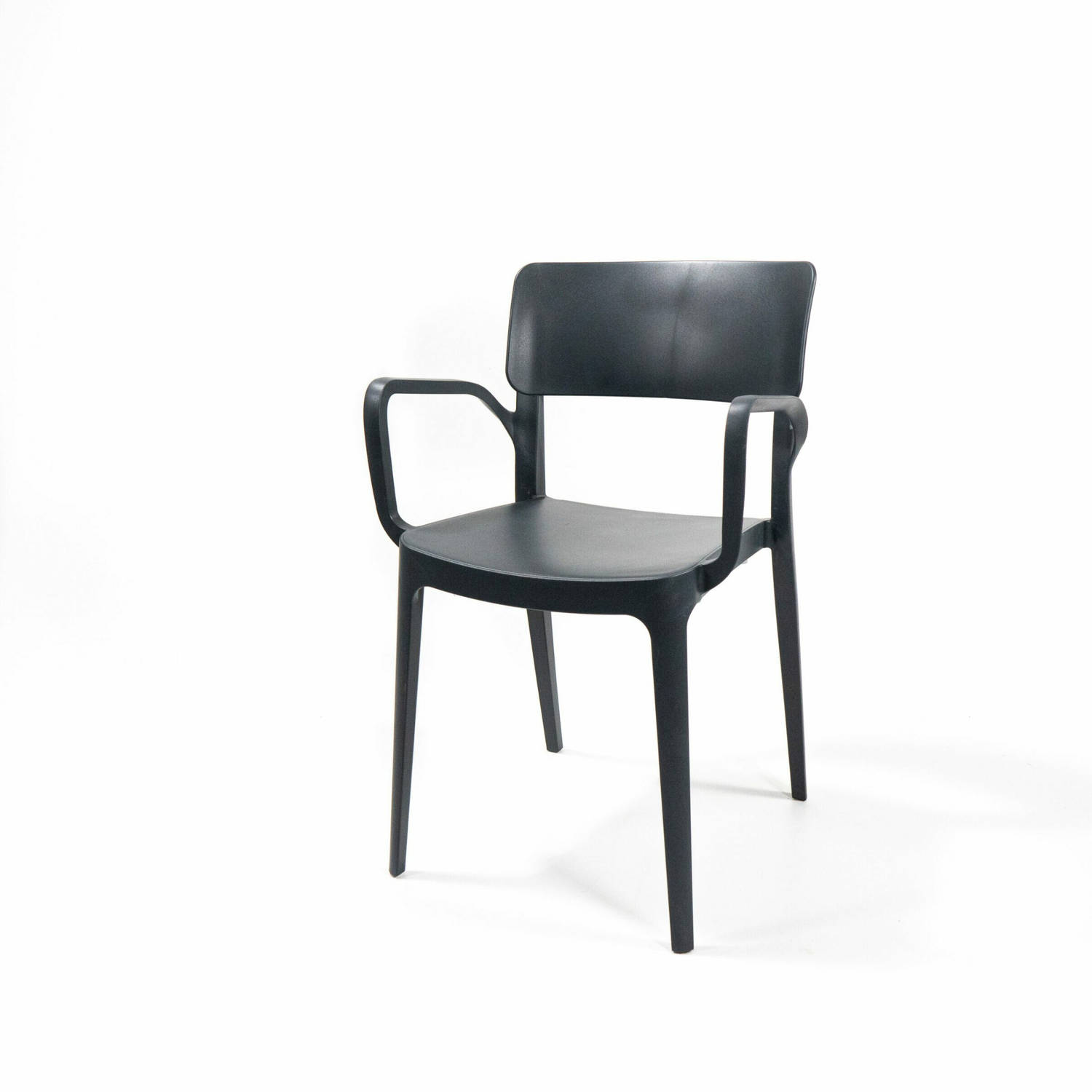 Essentials Wing fauteuil antraciet - set van 6 - stapelstoel Plastic - 5092