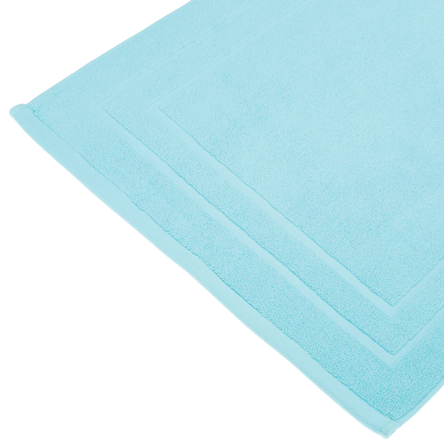 Badkamerkleed/badmat voor op de vloer aqua blauw 50 x 70 cm - Badmatjes