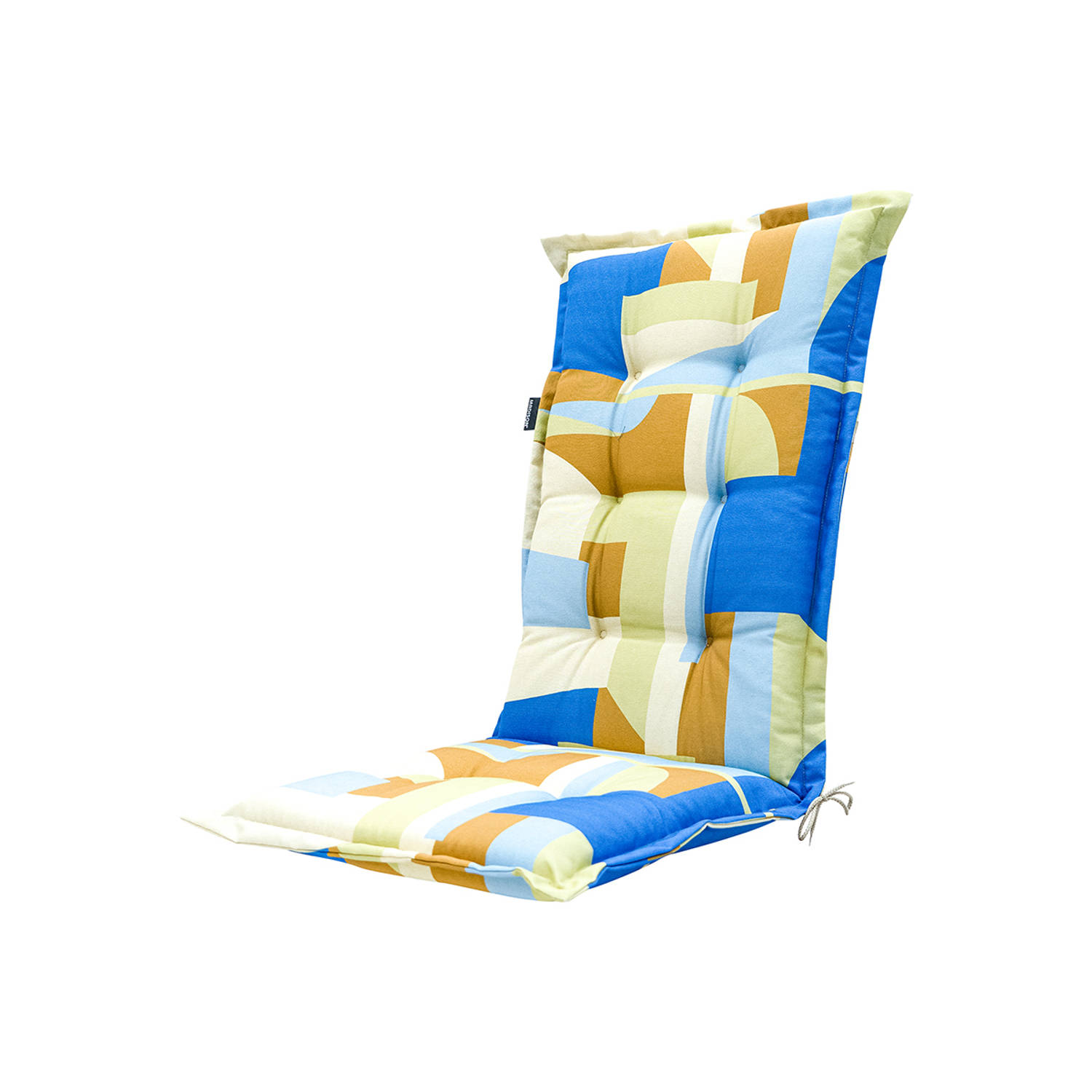 Madison - Tuinstoelkussen Hoge Rug 123x50 - Multicolor - Patch Azur
