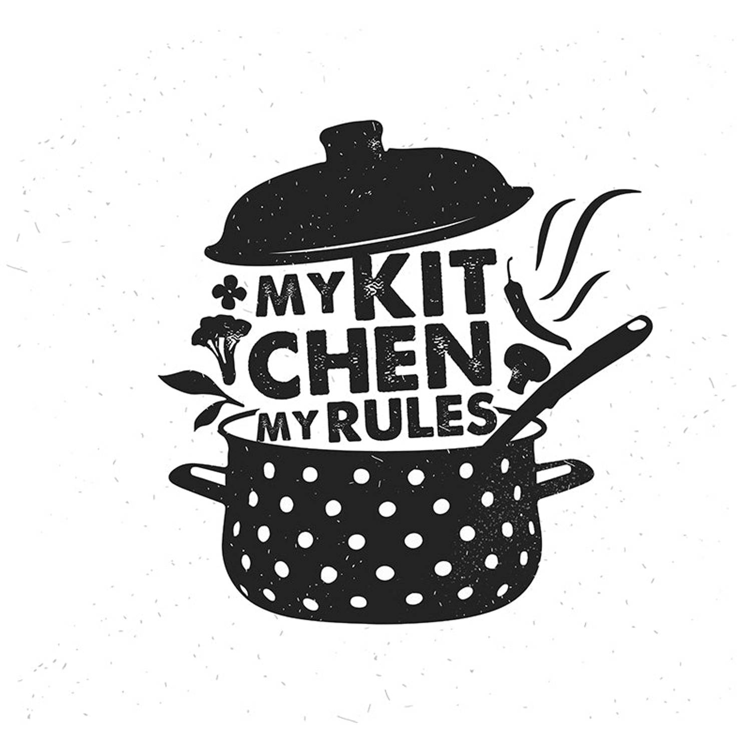 Inductiebeschermer - My Kitchen My Rules - 76x51.5 cm