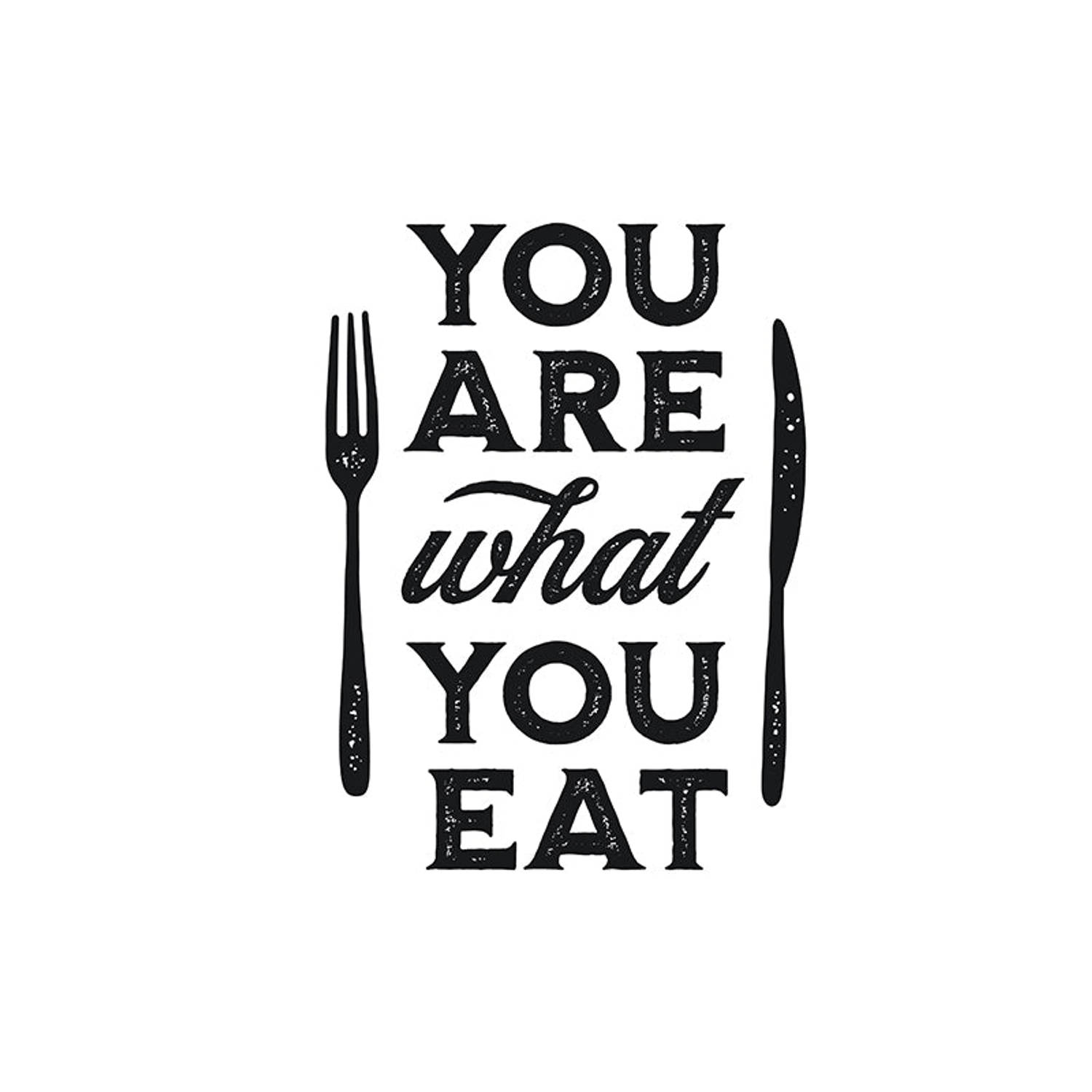 Inductiebeschermer - You are What You Eat - 78x78 cm