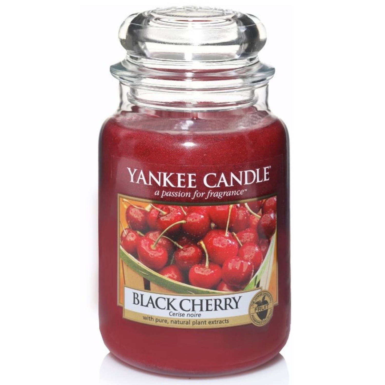 Yankee Candle - Black Cherry geurkaars - Large Jar - Tot 150 branduren