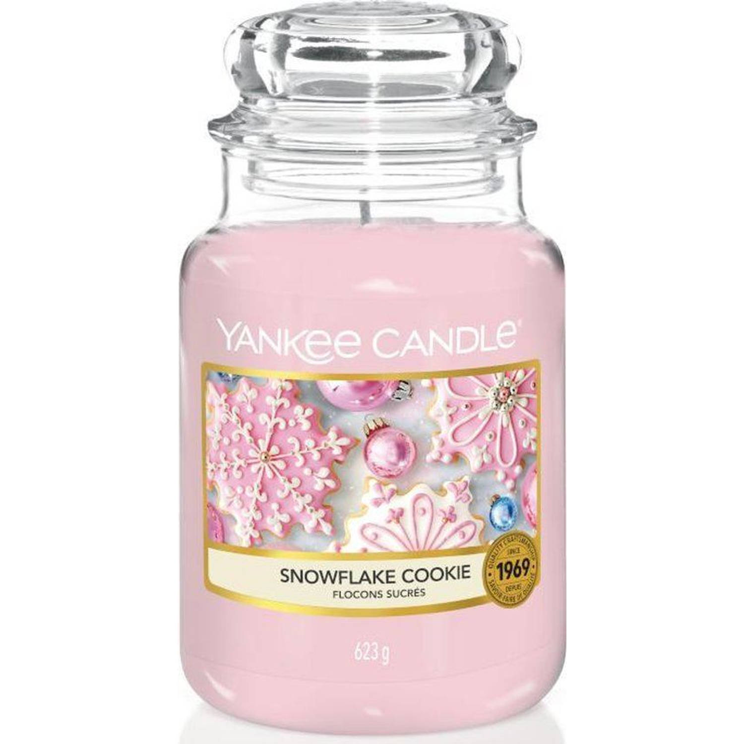 Yankee Candle - Snowflake Cookie geurkaars - Large Jar - Tot 150 branduren