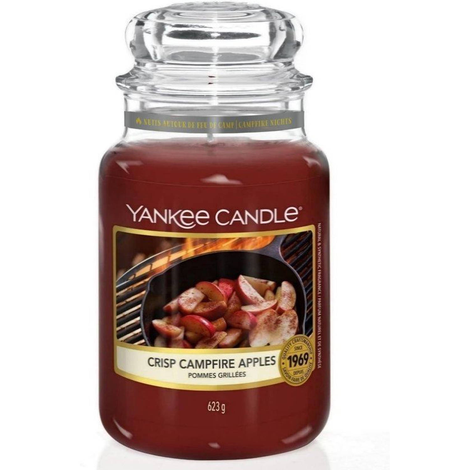 Yankee Candle - Crisp Campfire Apples geurkaars - Large Jar - Tot 150 branduren