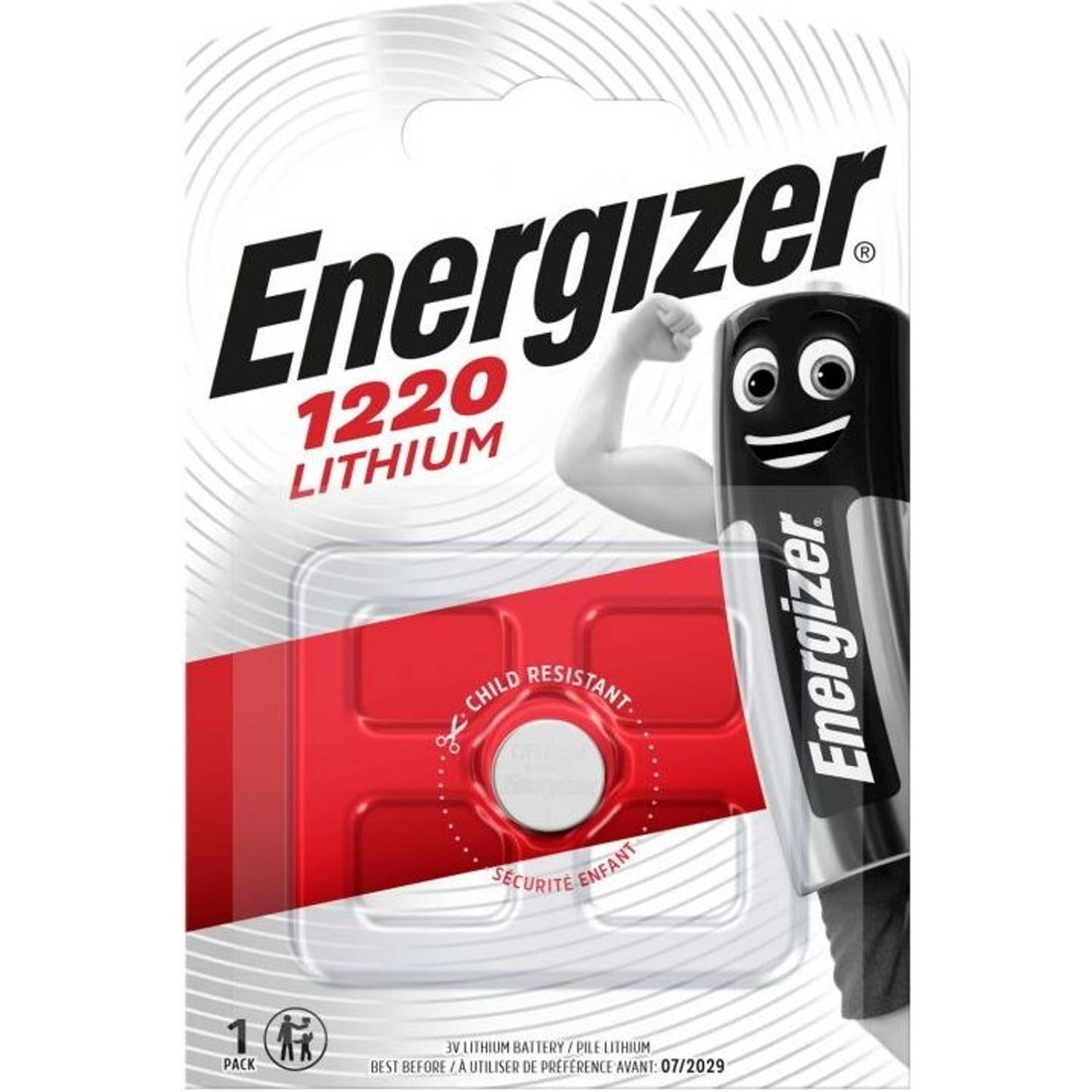 Energizer Encr1220 Lithium Knoopcel Cr1220, Fsb1 1-blister