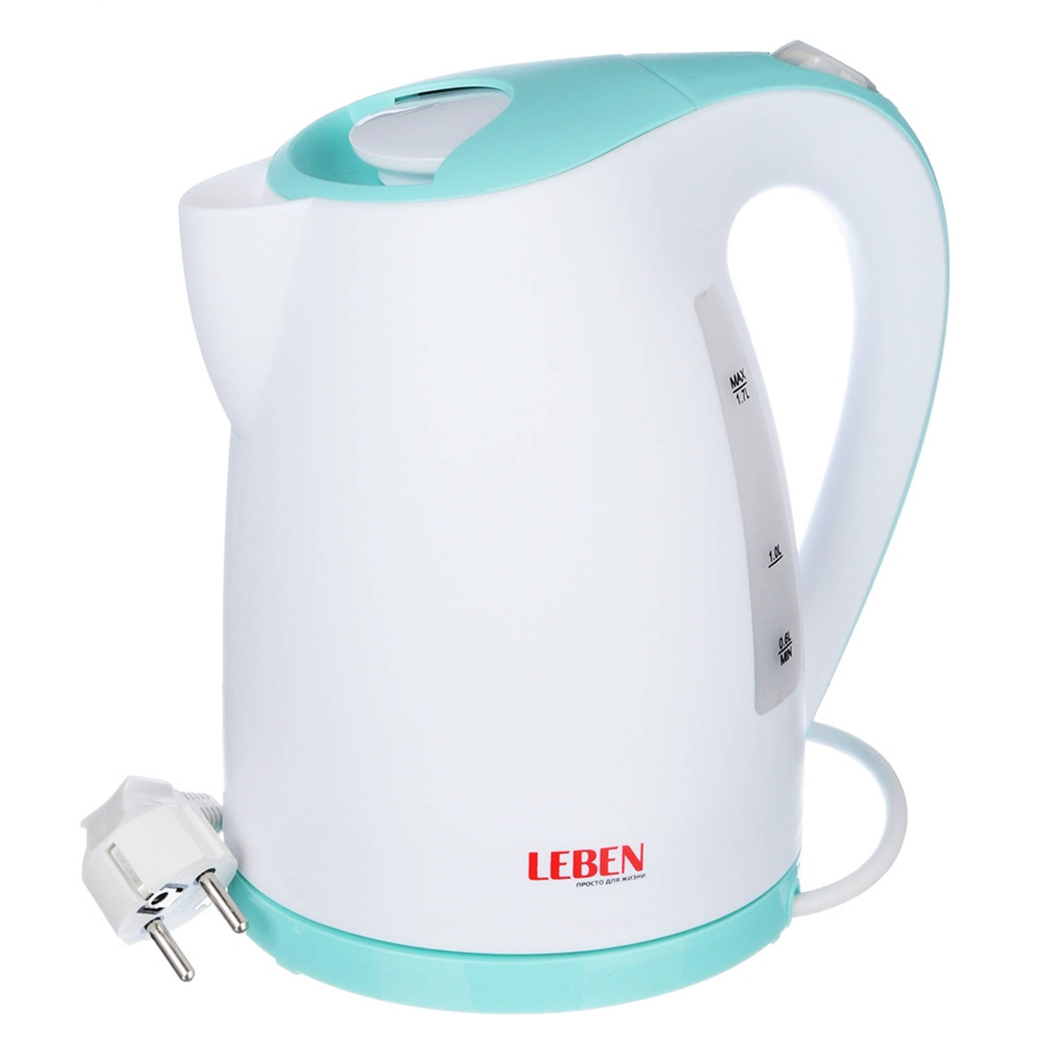 Leben Waterkoker - 1,7 liter - 1850 watt - Blauw