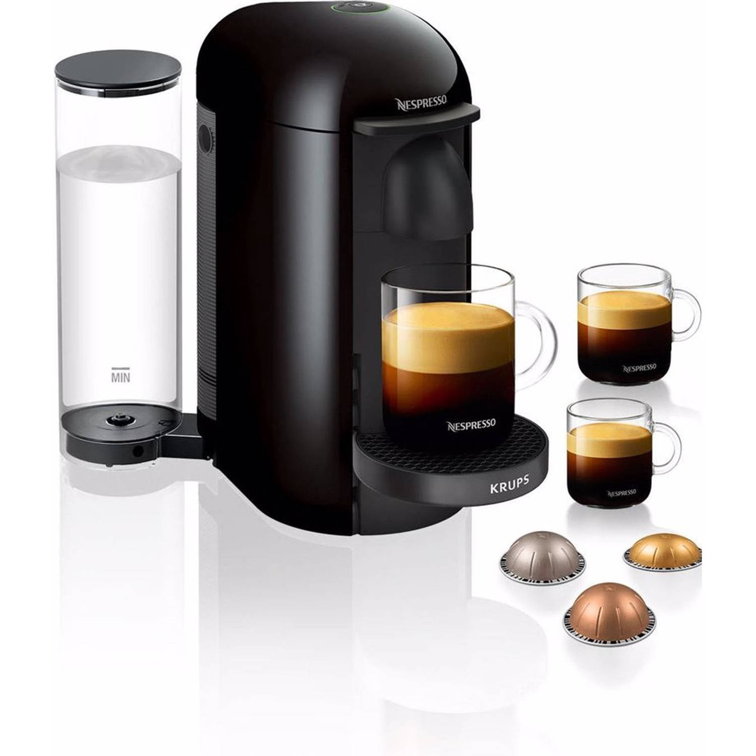 Krups Nespresso Vertuo + Xn9038 - Koffiecupmachine - Zwart aanbieding