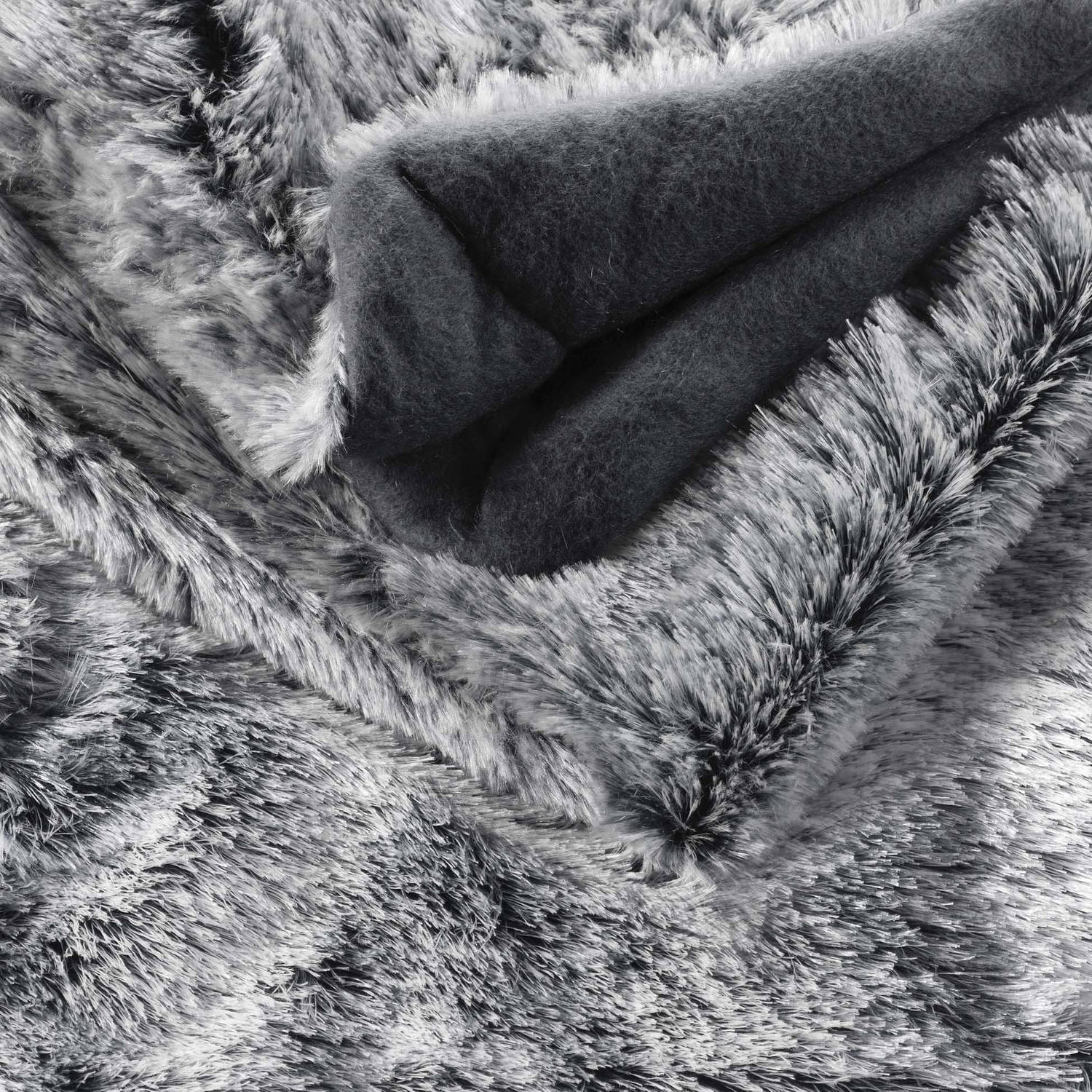 Van hen Knipperen Maladroit Wicotex Plaid-dekens- kunst bont antartic 180x220cm grijs polyester hoog  polig | Blokker