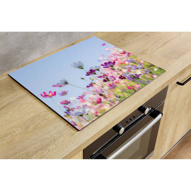 Inductiebeschermer - Pastelflowers - 91.2x52 cm