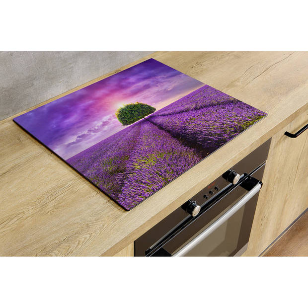 Inductiebeschermer - Lavendel veld - 77x59 cm