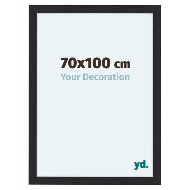 Fotolijst 70x100cm Zwart Houtnerf MDF Como