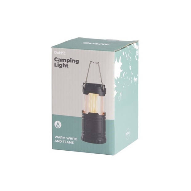 Outfit Kampeerlamp - Tentlamp - Twee Lichtfuncties - Ophangbaar - Op Batterijen